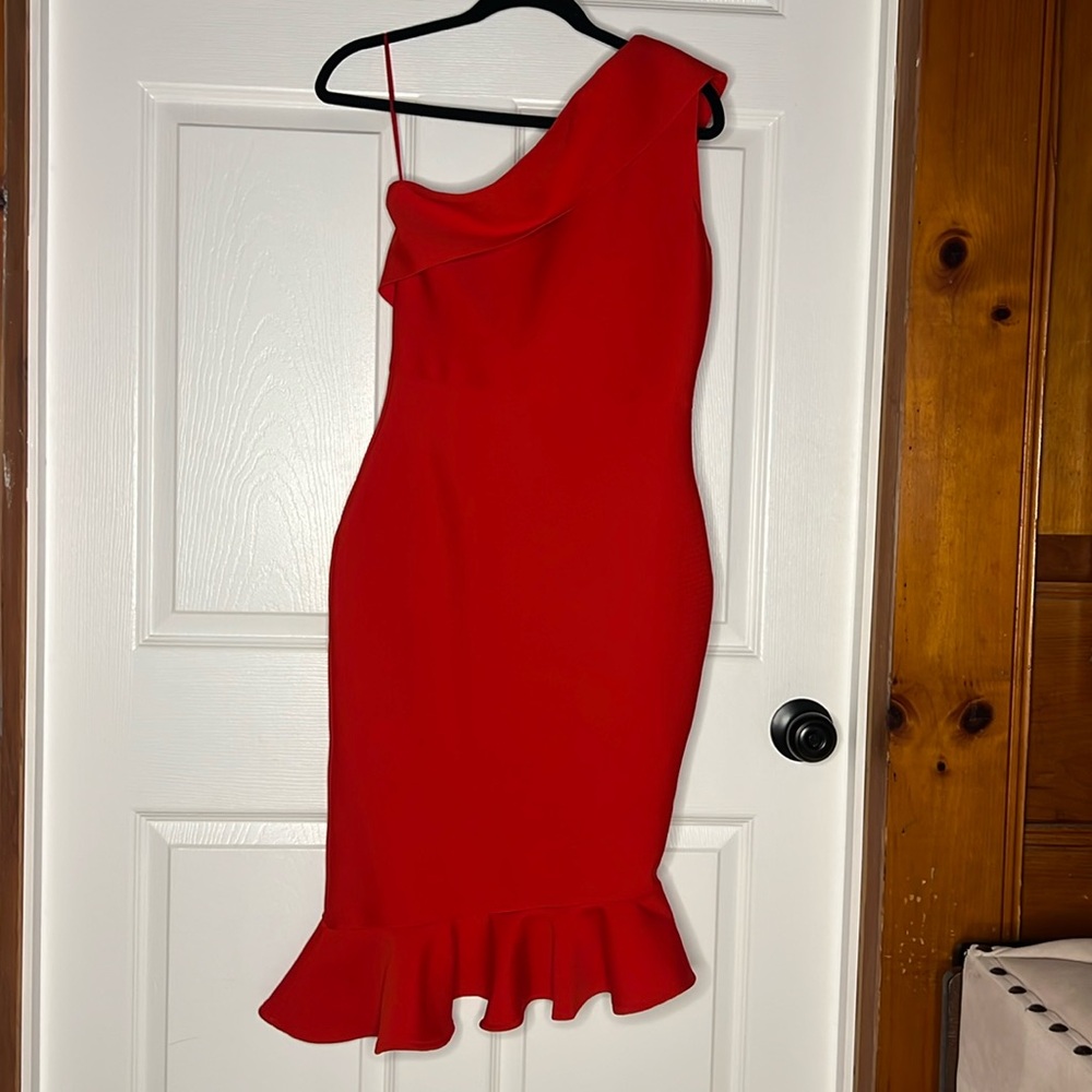 Sexy red bodycon dress